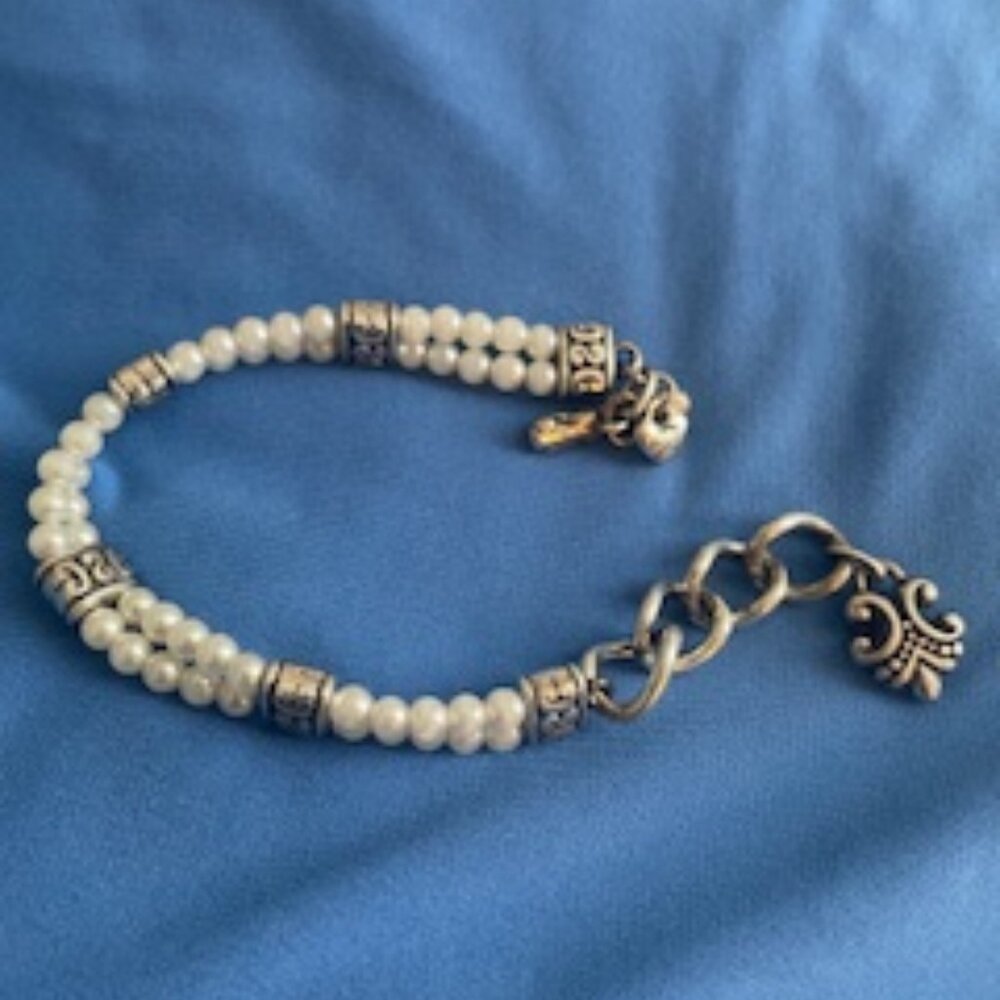 Brighton pearl and silver bead bracelet